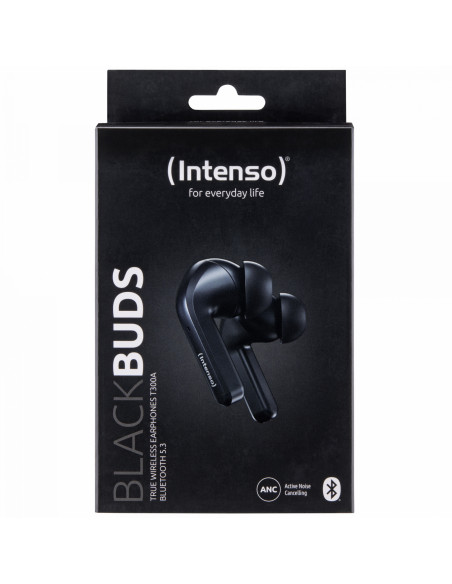 Intenso Black Buds T300A Auriculares Dentro de oÍ­do Llamadas/Música/Deporte/Uso diario Negro