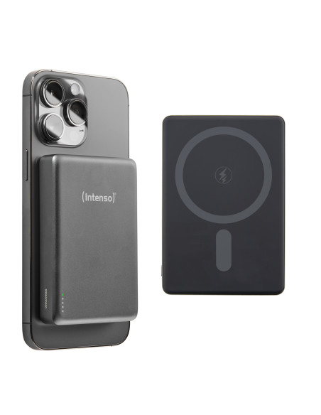 Intenso Batería Externa Magnética MW10000 10000 mAh – Compatible con MagSafe, Carga Inalámbrica 15W, USB-C PD 20W, Para iPhone y