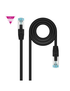Nanocable Cable de Red Cat.7 600MHZ LSZH SFTP PIMF AWG26, Negro, 1 m