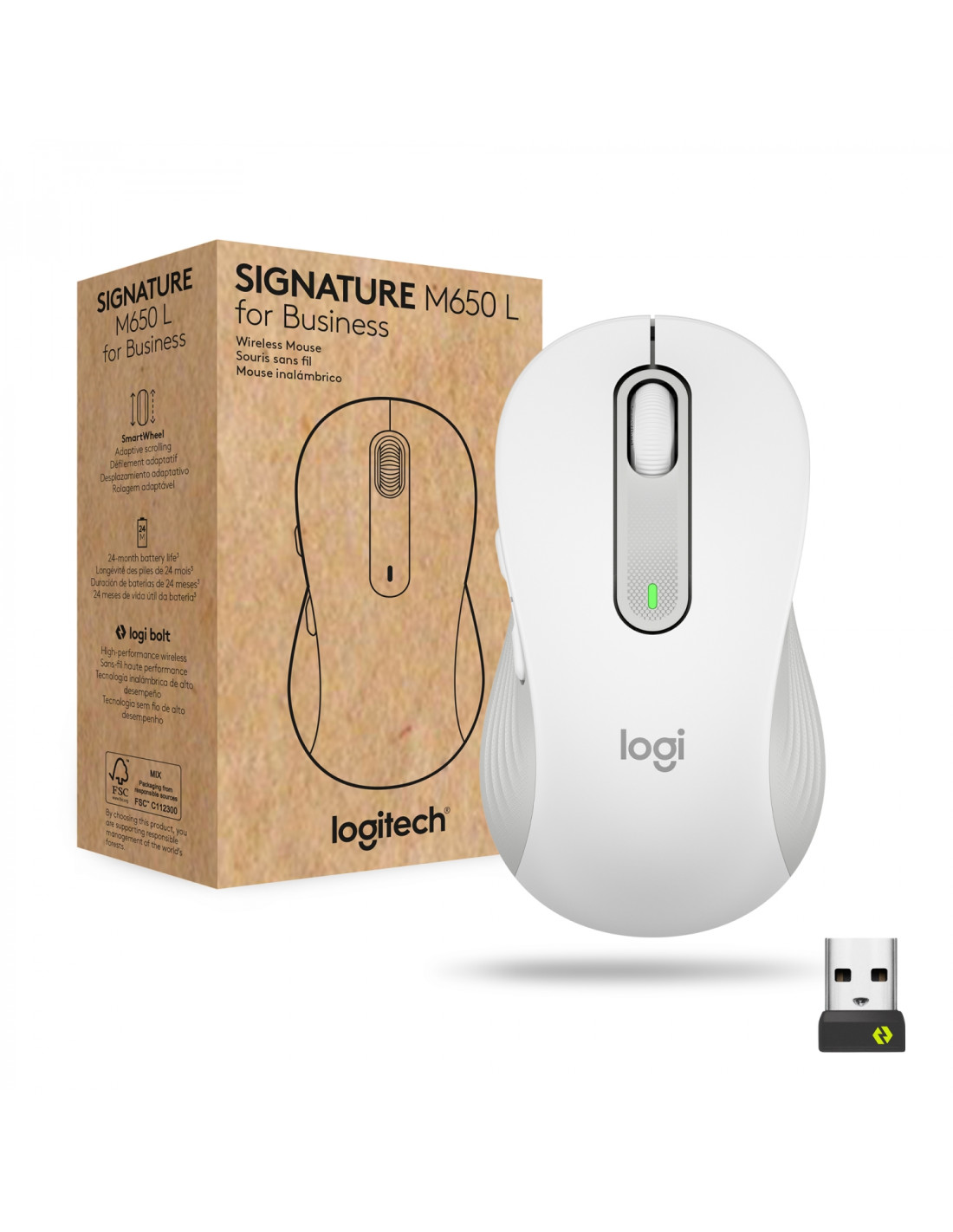 Logitech Signature M650 for Business ratón mano derecha RF Wireless + Bluetooth Í“ptico 4000 DPI