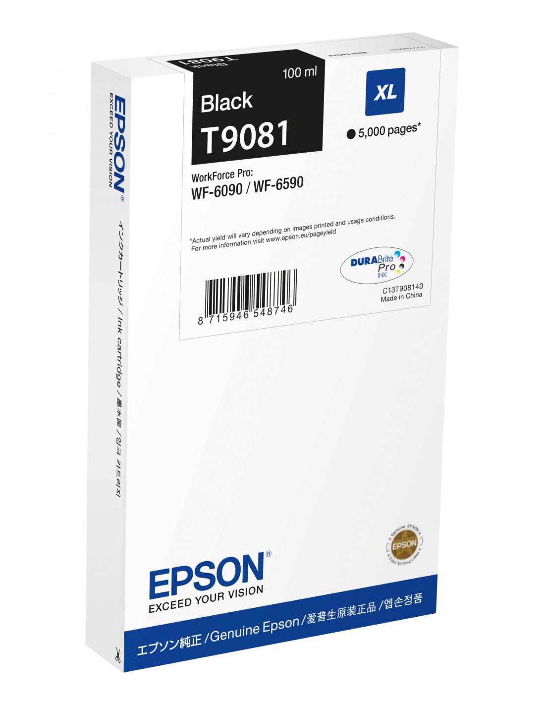Epson C13T90814N cartucho de tinta 1 pieza(s) Original Alto rendimiento (XL) Negro