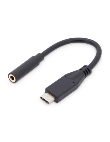 Digitus Adaptador / convertidor de audio USB Tipo-C, Tipo-C/St a jack de 3,5 mm/Bu