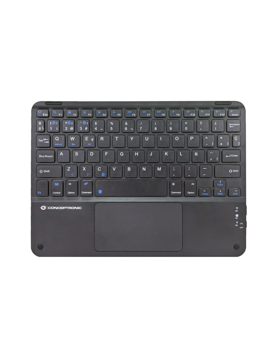 Conceptronic TOBIN01BES teclado Universal Bluetooth QWERTY Español Negro