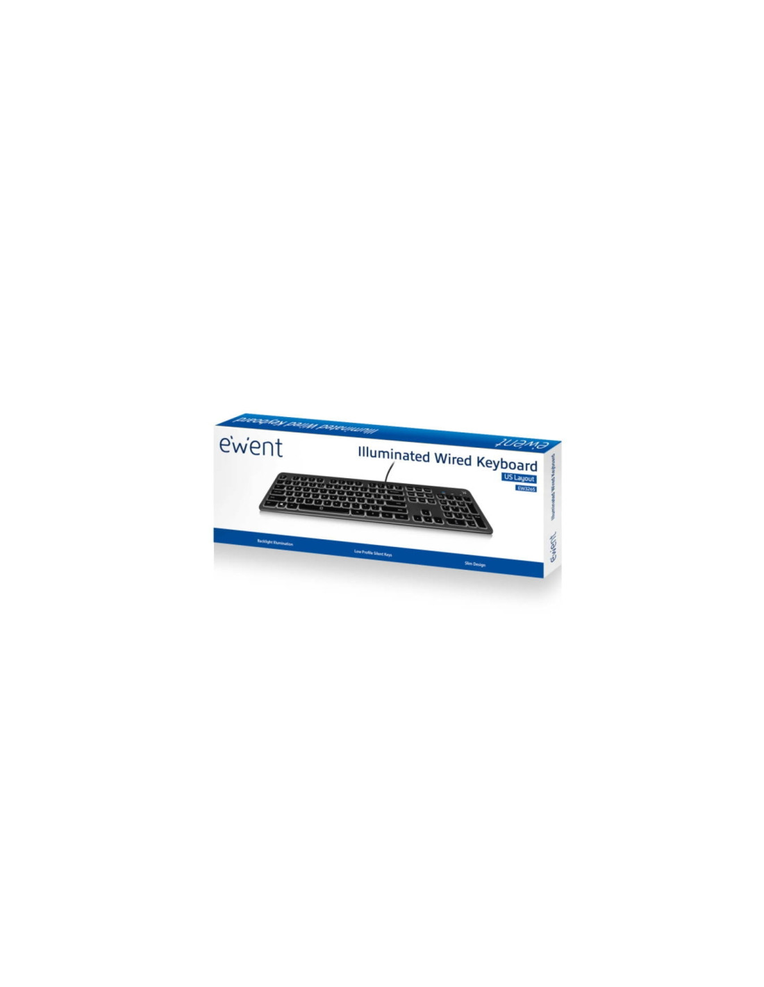 TECLADO EWENT USB RETROILUMINADO LAYOUT ESPA͑OL