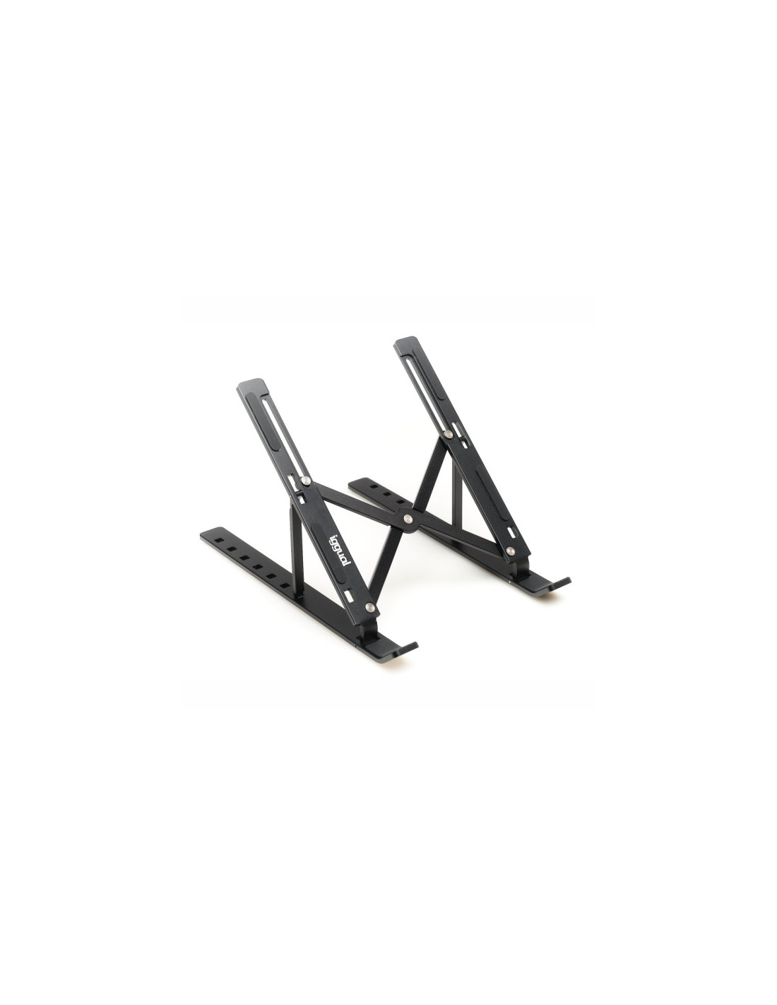 iggual Soporte portátil plegable aluminio negro 17