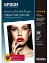 Papel Epson Archival Matte Paper, DIN A3, 189 g/m², 50 hojas C13S041344