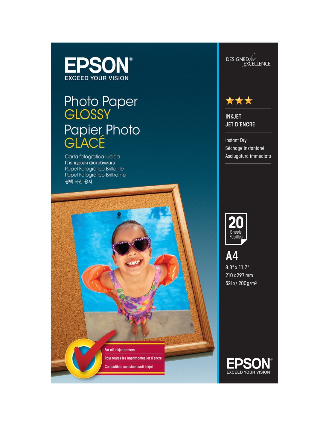 Epson Photo Paper Glossy - A4 - 20 Hojas