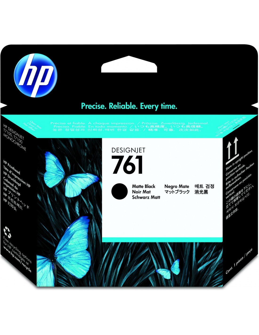 HP Cabezal de impresión DesignJet 761 negro mate/negro mate
