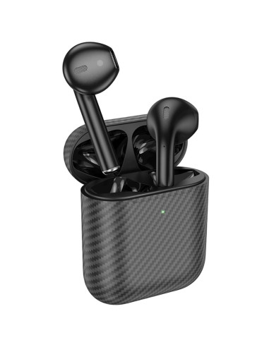 Hoco EW41 Plus True Auricular Inalámbrico Diseño Carbono Negro
