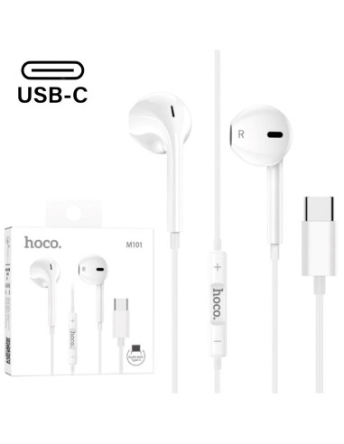 Hoco M101 Auricular USB-C con Micrófono Blanco