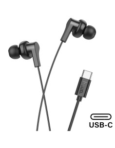 Hoco M114 Auricular con Micrófono y Conexión USB-C Negro
