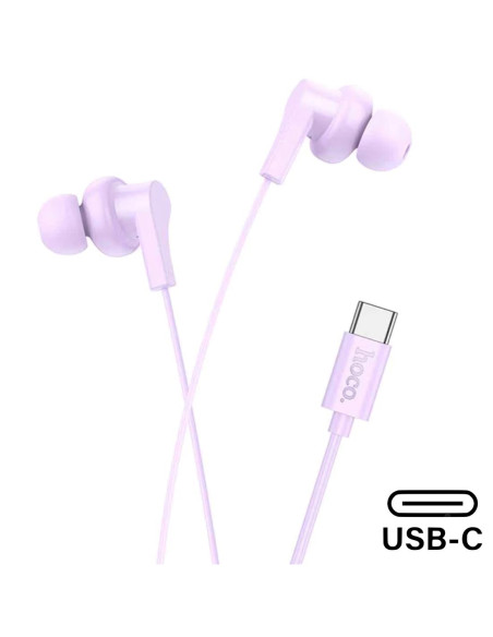 Hoco M114 Auricular con Micrófono y Conexión USB-C Púrpura