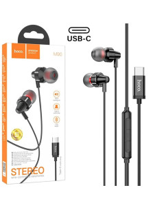 Hoco M90 Auricular USB-C con Micrófono Negro
