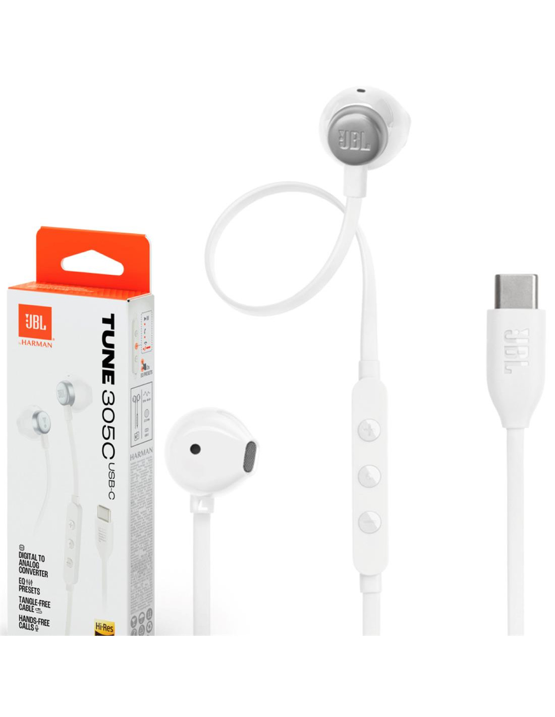 JBL Tune 305C Auricular USB-C con micrófono Blanco