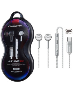 Remax for Monster RM-598a Metal Auricular USB-C Silver