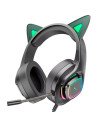 Hoco W107 Auricular Gaming con Luces LED y conexión USB y Jack Elf