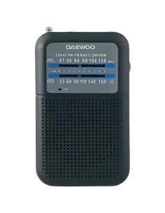 Daewoo DW1008BK Radio Portátil AM/FM Negro