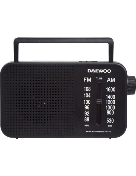 Daewoo DW1123 Radio Portátil AC/DC Negro