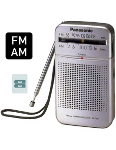 Panasonic RF-P50DEG-S Radio de Bolsillo AM/FM con Antena