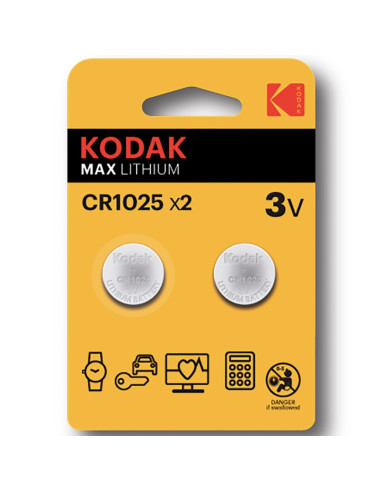 Kodak CR1025 Batería Lithium 3 Voltios 2 Unidades (30417724)
