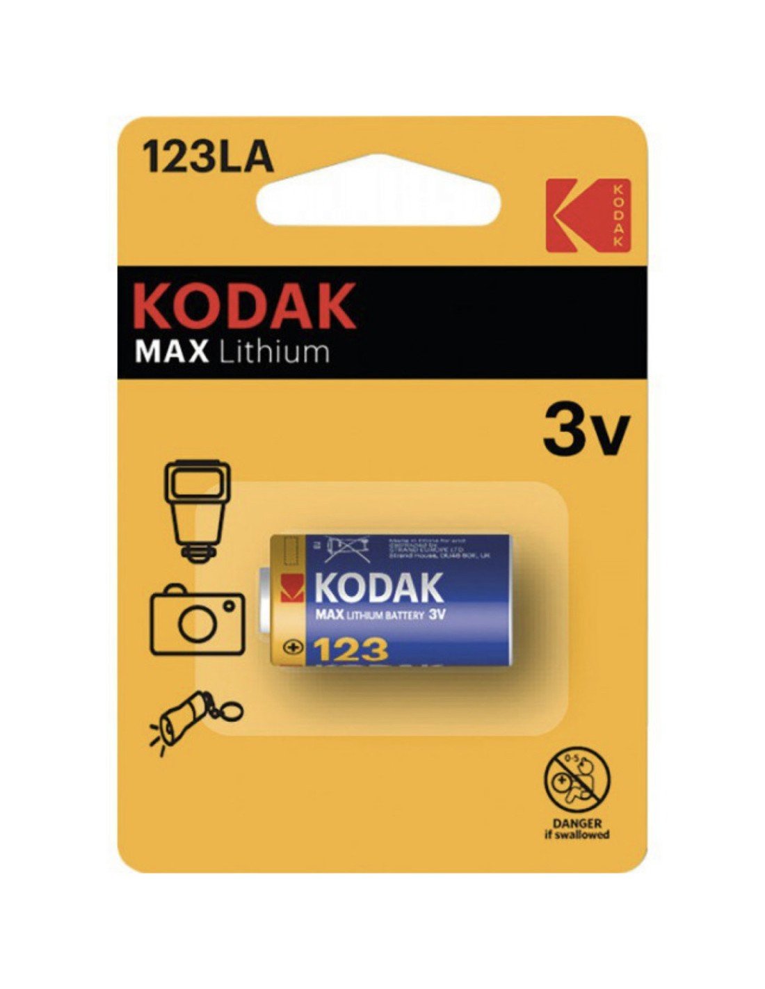 KODAK CR123LA BATERÍA MAX LITHIUM 3V (30956223)