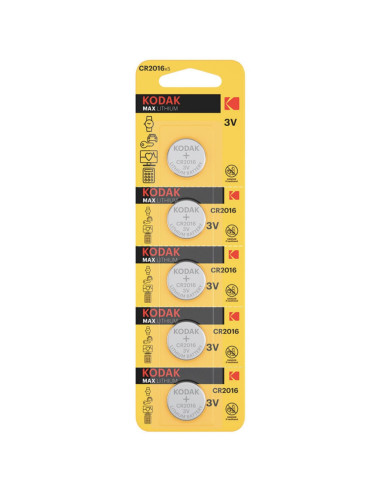 KODAK CR2016 BATERÍA LITHIUM ULTRA 3V 5 UNDS (30411555)