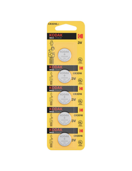 KODAK CR2016 BATERÍA LITHIUM ULTRA 3V 5 UNDS (30411555)