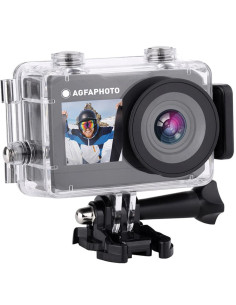 Agfa AC7000 WIFI 2.7K DUAL LCD Cámara de Acción Negra