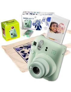 Fujifilm Instax Mini 12 Cámara Instantánea Kit Navidad Mint Green