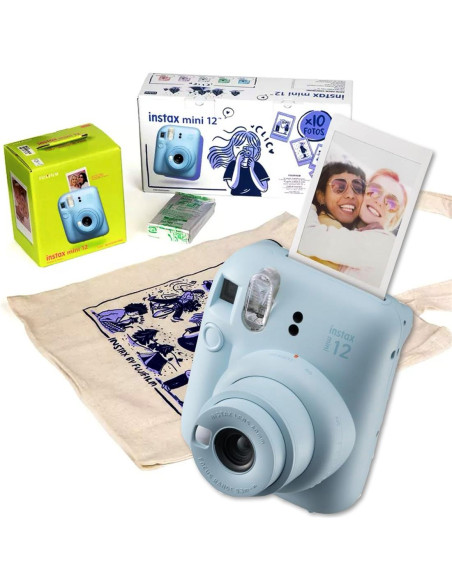 Fujifilm Instax Mini 12 Cámara Instantánea Kit Navidad Pastel Blue