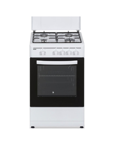 Svan SKG4500TM Cocina de Gas Butano 4F Horno 43L 2P Grill Blanco