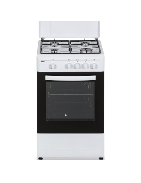 Svan SKG4500TM Cocina de Gas Butano 4F Horno 43L 2P Grill Blanco
