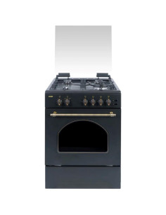 Svan SKGW4600RN Cocina Gas 60cm Rustico Negro