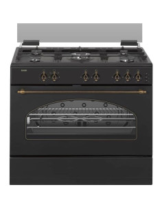Svan SKGW5900RN Cocina Gas ancho 90 cm Rústico Negro