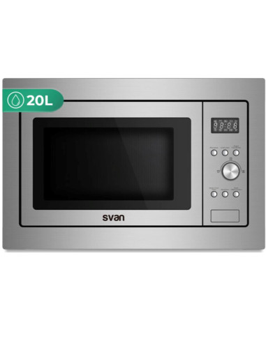 Svan SMWI2701DGX Microondas 20L C/Grill Dig Inox Integracion