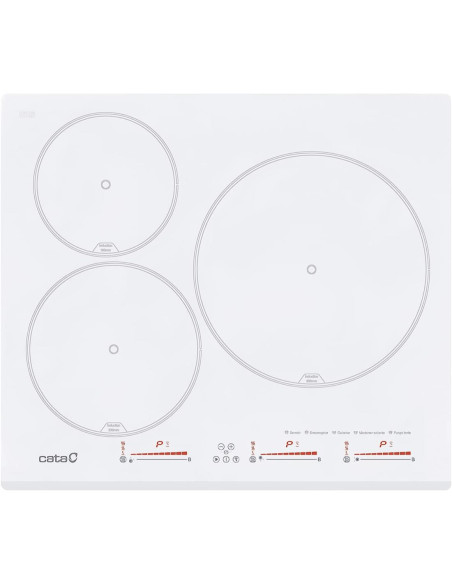 Cata INSB6030WH Encimera 3F Induccion Blanca
