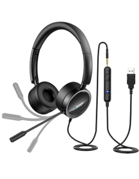 Auricular Blaupunkt BLP4999 Profesional para Teletrabajo Aux y USB