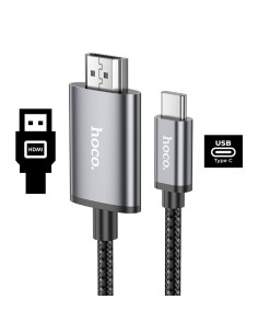 Cable Type-C to HDTV Metal Gray Hoco UA27 HD On-Screen