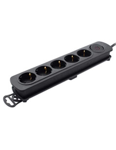 TM Base Múltiple 5 Tomas Interruptor (TMUAD205BK)