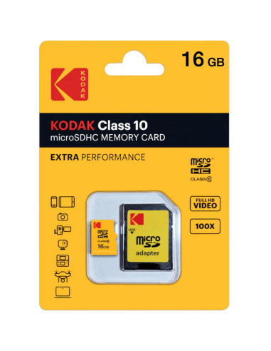Memoria Micro SDHC 16GB Class 10 Extra Kodak