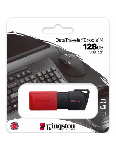 Kingston Technology DataTraveler 128GB USB3.2 Gen1 Exodia M (Negro +