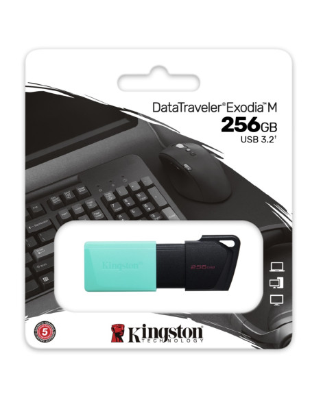 Kingston Technology DataTraveler 256GB USB3.2 Gen1 Exodia M (Negro +