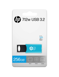 Mem. USB 256GB HP 712w USB 3.2 120 MB/s Azul