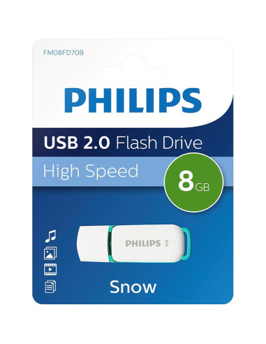 Philips FM08FD70B unidad flash USB 8 GB USB tipo A 2.0 Turquesa,