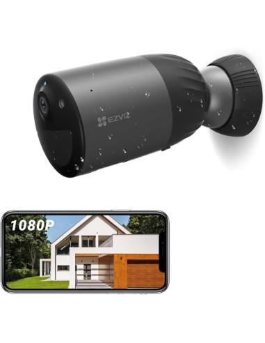 Ezviz BC1C Cámara Seguridad Exterior Recargable 2K+ con Luz y Sirena