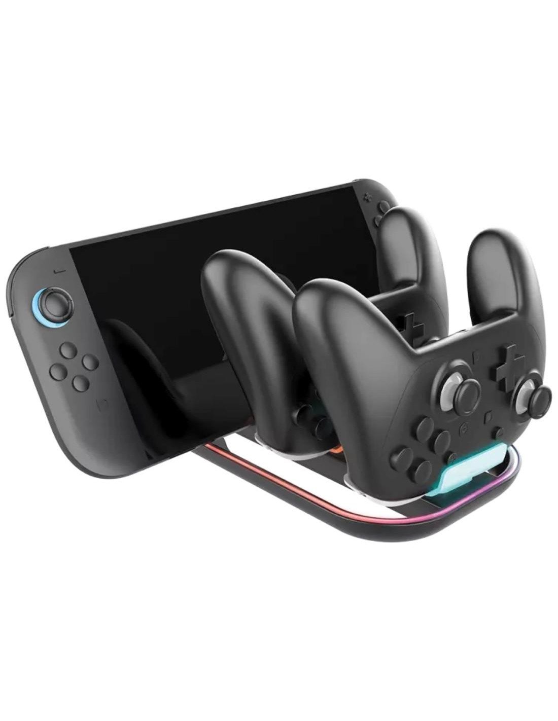 Nacon Base de Carga para  2 Mandos Pro Controler Nintendo Switch 2 (SWITCHNEWTRICHARGER)