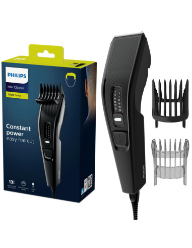 Philips 3000 series Cortapelos con cuchillas de acero inoxidable