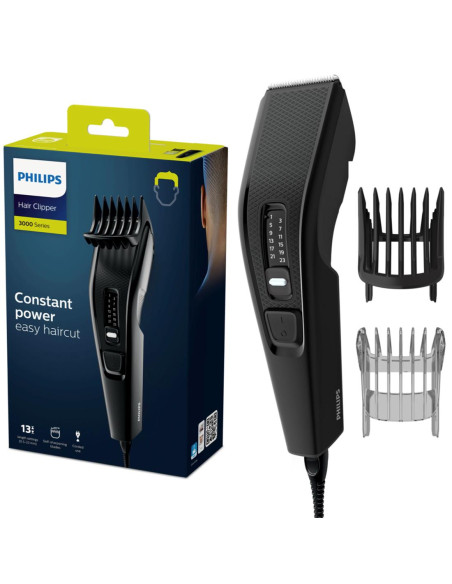 Philips 3000 series Cortapelos con cuchillas de acero inoxidable
