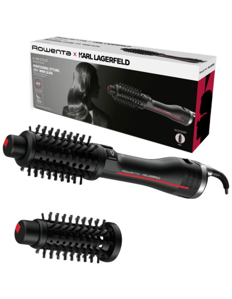 Rowenta K/Pro Stylist CF961L Cepillo de aire caliente Vapor Negro,