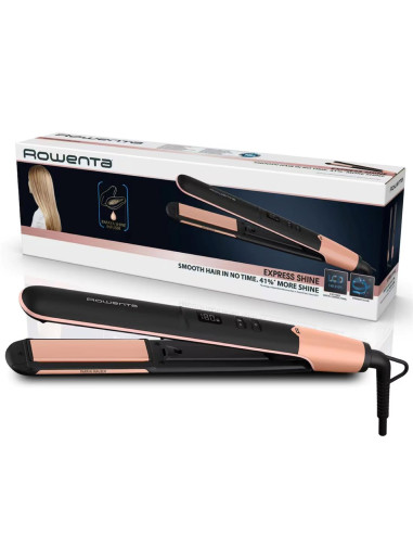 Rowenta SF4620F0 Plancha de Pelo Express Shine Papaya con Display Digital